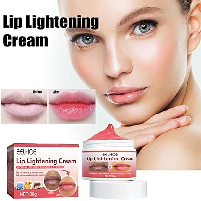 EELHOE LIP LIGHTENING FOR DARK LIPS, LIP MOISTURIZING PLUMPING LIP BRIGHTENER, MOISTURIZING ORGANIC LIP WHITENING CREAM WITH COCOA BUTTER AND VITAMIN E OIL, NOURISHING LIP CARE REPAIR DRY AND CRACKED LIPS - Image 3